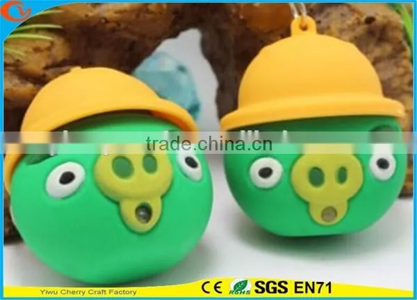 High Quality Promotional Cute Assorted Sound Activated LED Animal Keychain