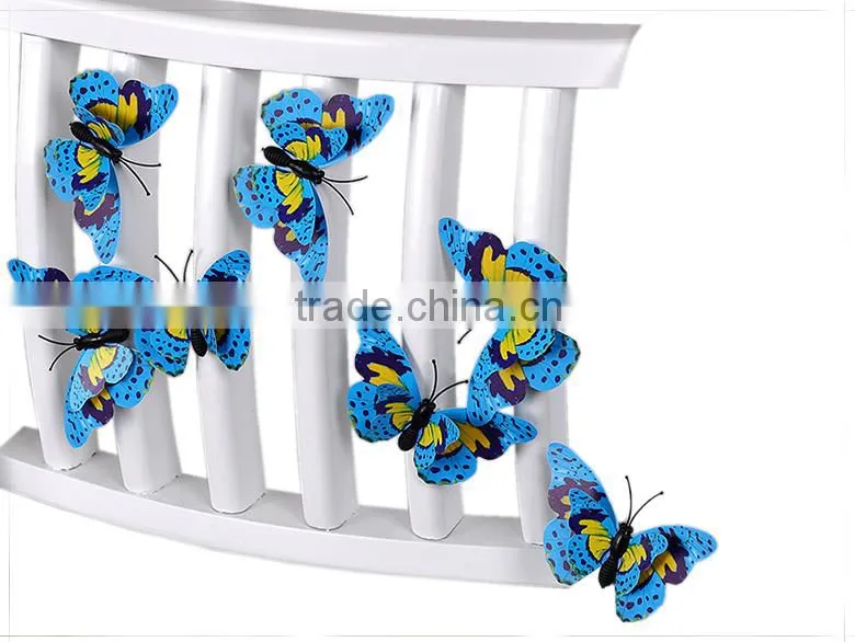Spring Ornament 3D Purple decorative butterfly wall decor