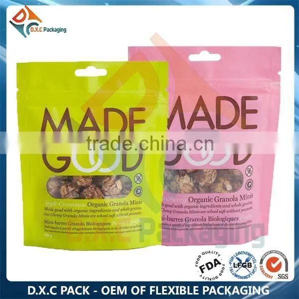 OEM Factory Euro Hook Resealable Printing Bags