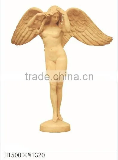 Garden Decorative Carved sandstone Life-Size Naked Woman Statue
