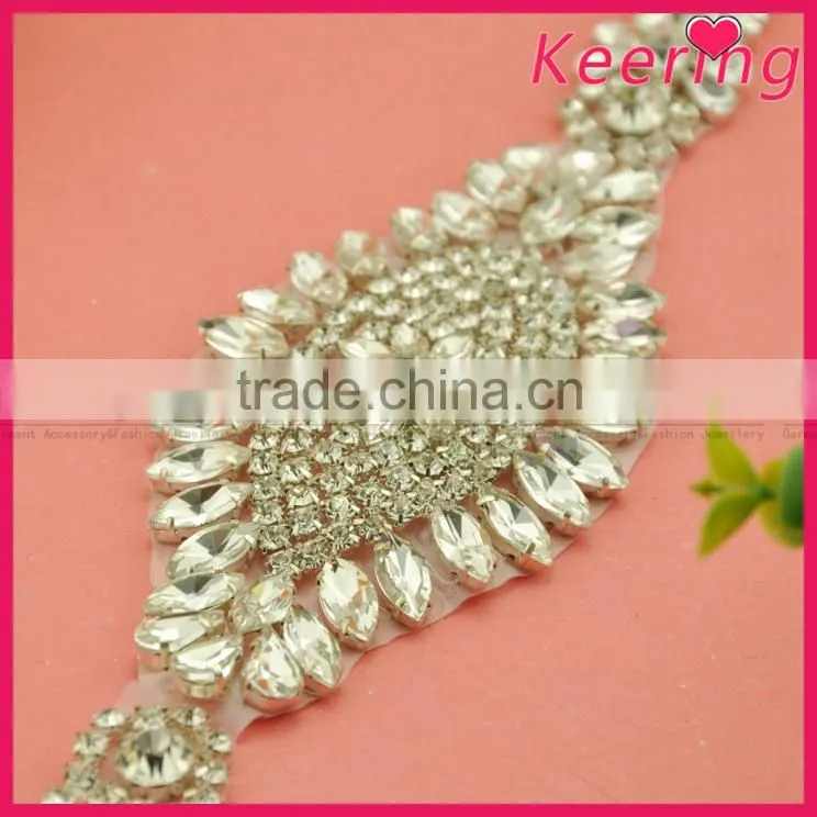High Quality Sew On Dress Wholesales Crystal Applique WRA-790