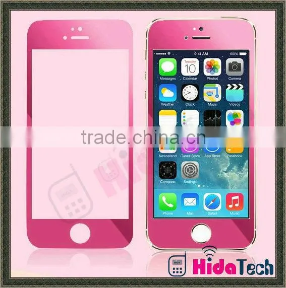 purple color tempered glass screen protector for apple iphone