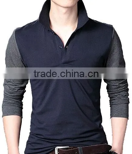 New design high quality brand long sleeve men cotton shirts polo t-shirt cheap prices polo t shirt