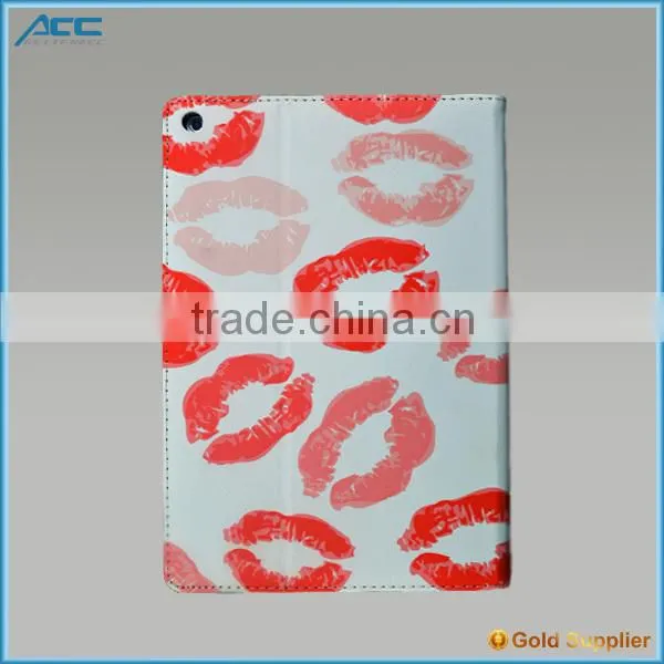 Shock proof PU flip tablet case with printing for 7 inch tablet case