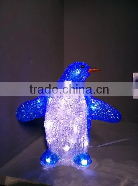 3D acrylic penguin motif LED christmas light