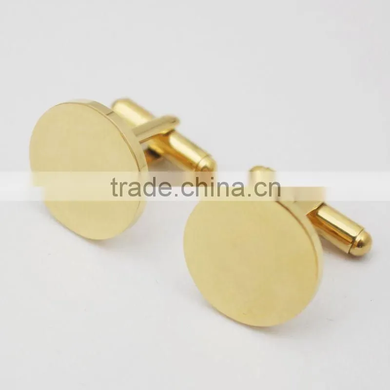 2016 Fashion Gold Plating Cufflink Adding Custom Logo