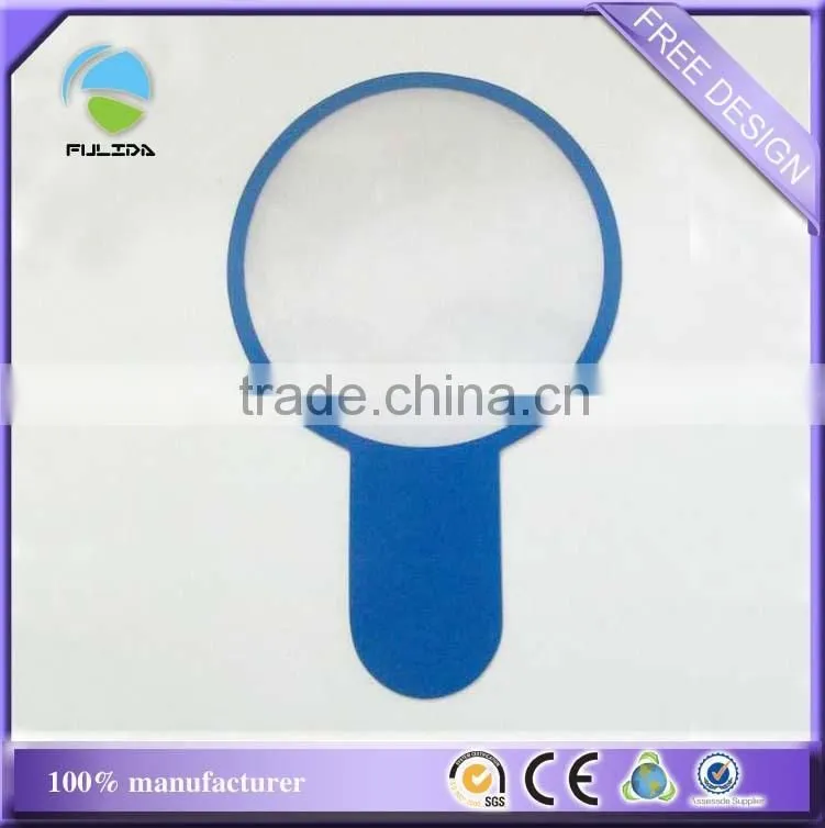 cheaper black pvc plastic handle Science magnifying glass magnifer sheet