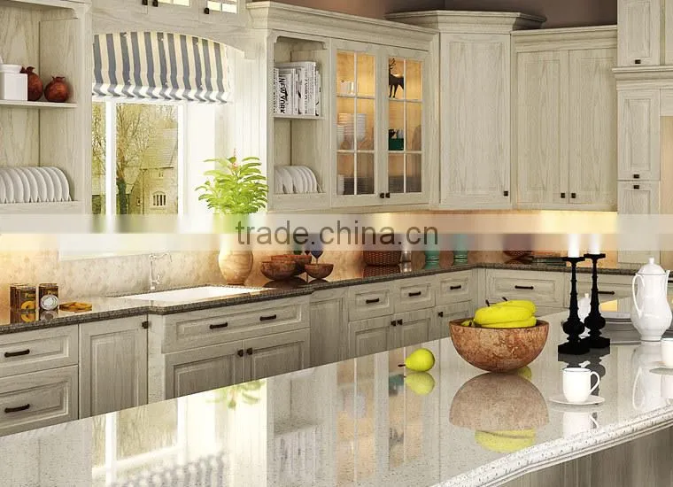 Latest European Style Solid Wood Apartment Kitchen Cabinet Units