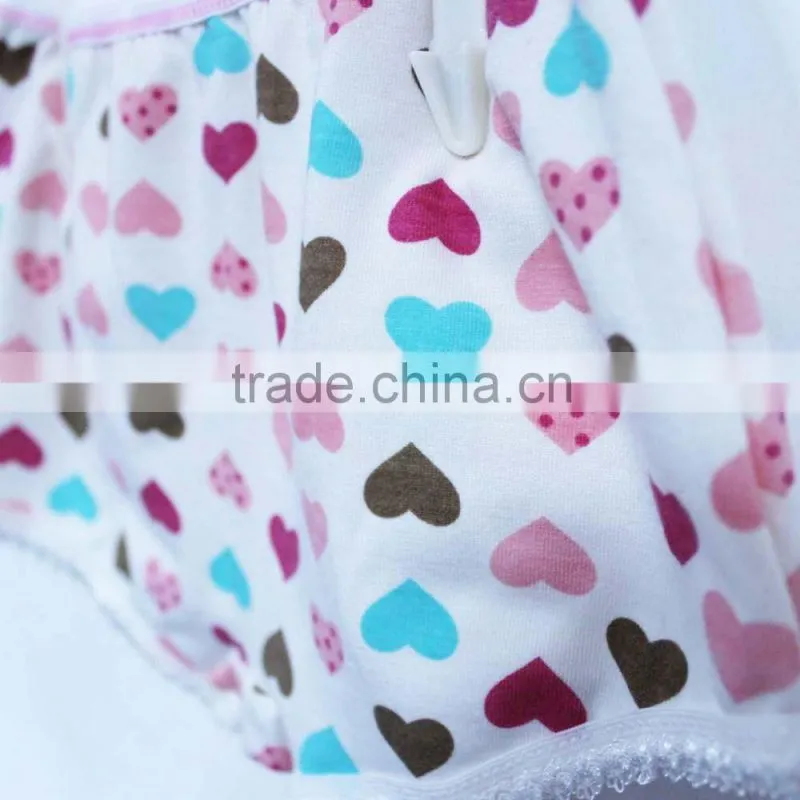 China children's underwear factory 100% cotton love heart printed girls' underwear