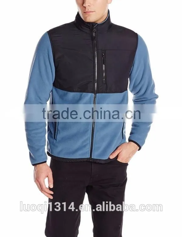 Mens high quality mock neck jackets zip up custom sports polar fleece jacket