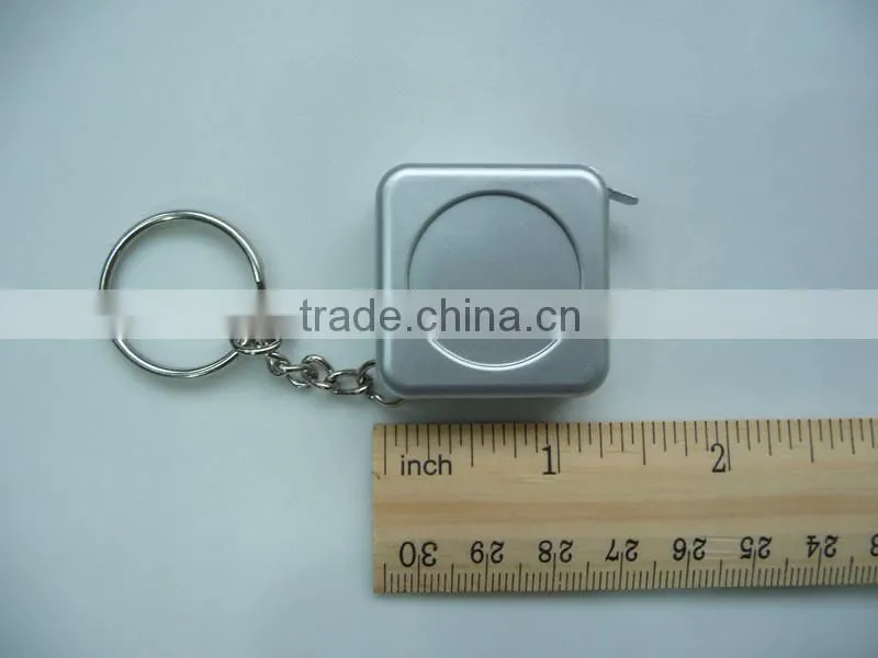 Promotion 1m mini steel tape measure keychain