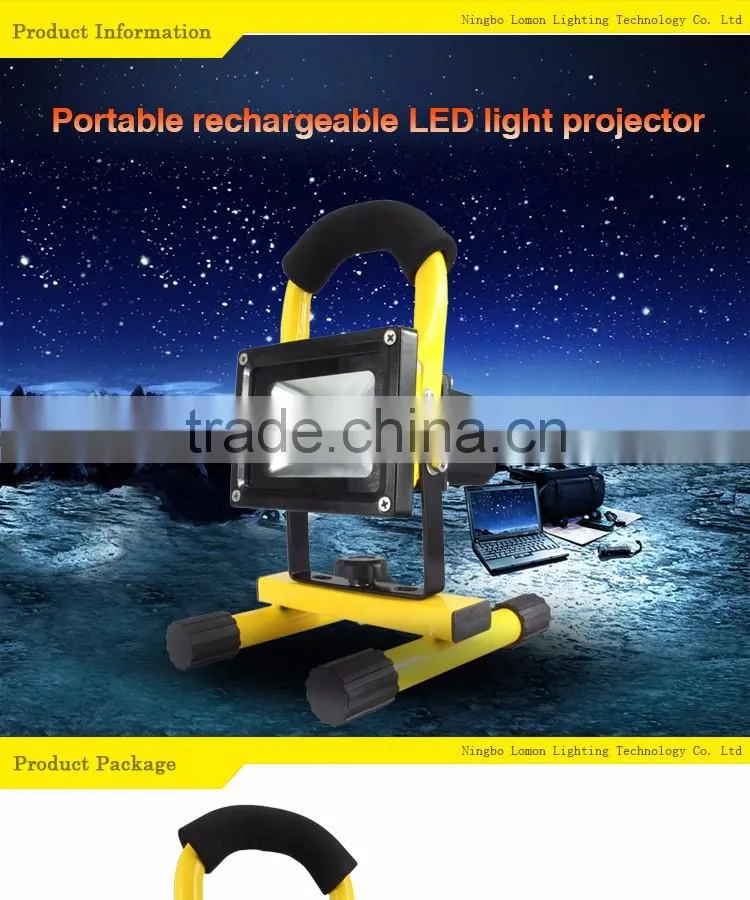 Super Power Portable Flood Light Rechargeable Housing Led Floodlight 10W