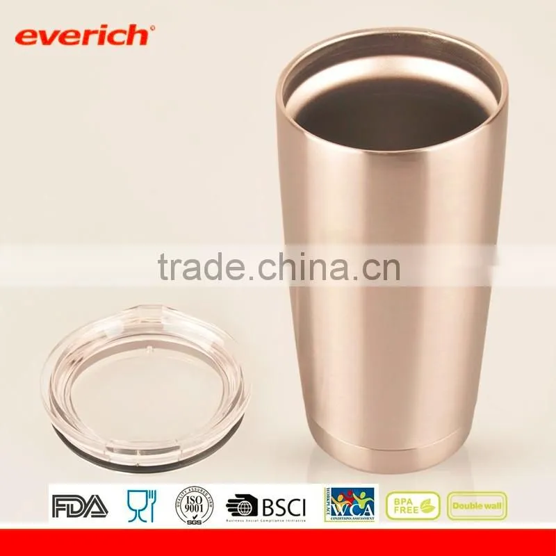 Everich 20oz double wall insulated stainless steel beer tumbler
