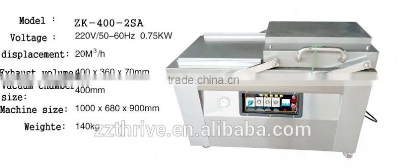 Best price for Double Chambers Vacuum Packing Machine/ horizontal type out vacuum pack machine