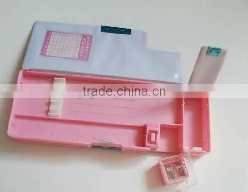 good quality multipurpose Plastic Double-face School Pencil box