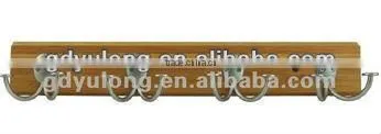 Wooden board hook coat rack