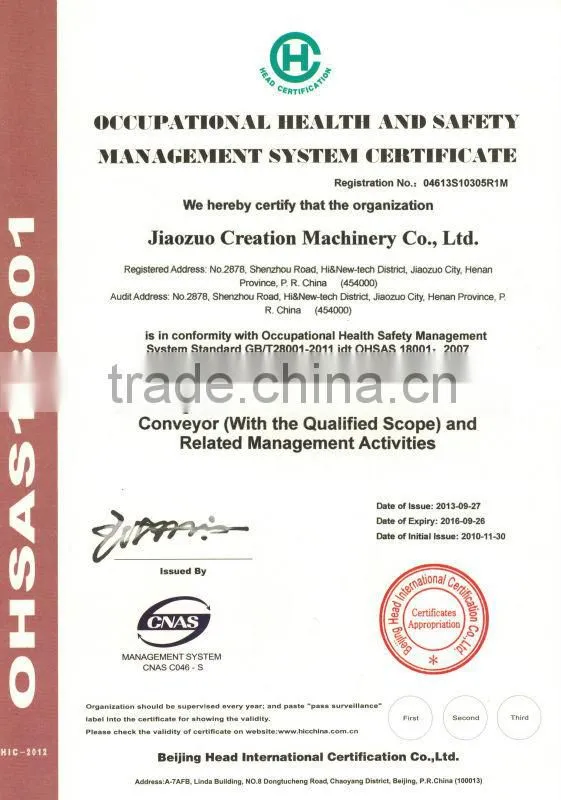 China CREATION made high quality steel structure and frame for conveyor use
