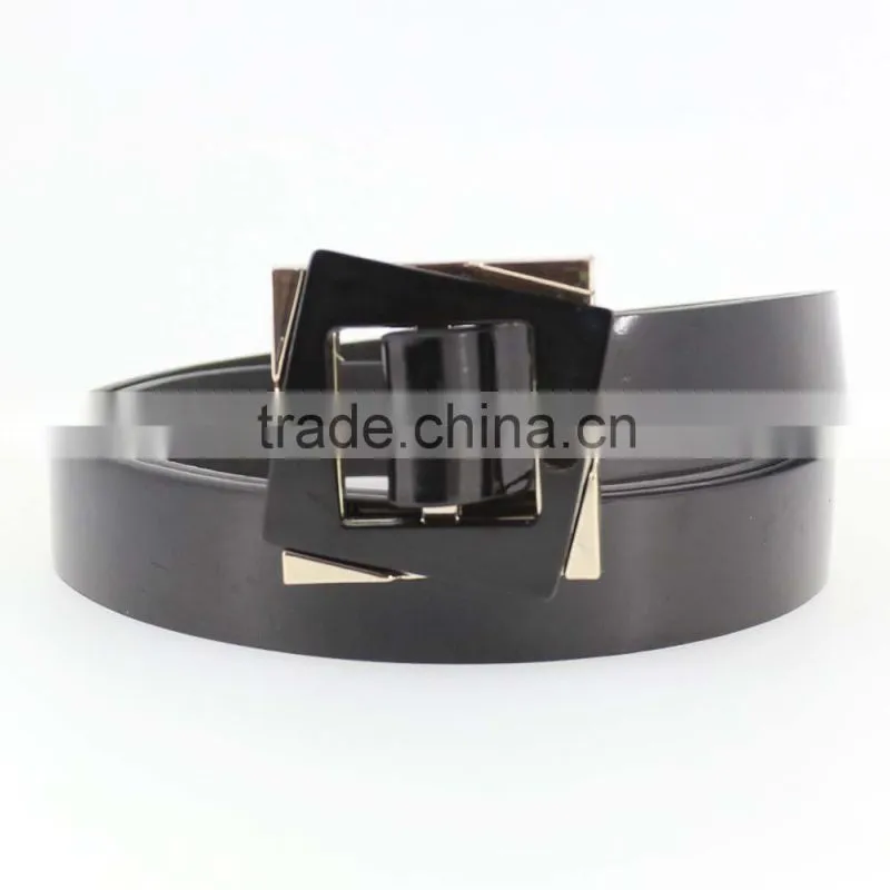 Women's ClassicPU ladies leather belt with Gold buckles for jeans in yiwu