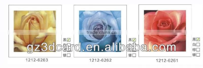 PS lenticular 3D picture with miniature framed for decoration
