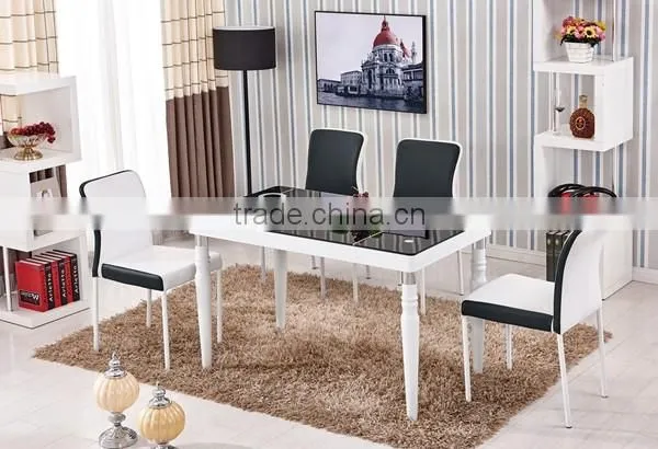 Dinette combination folding table tempered glass table round table four chairs