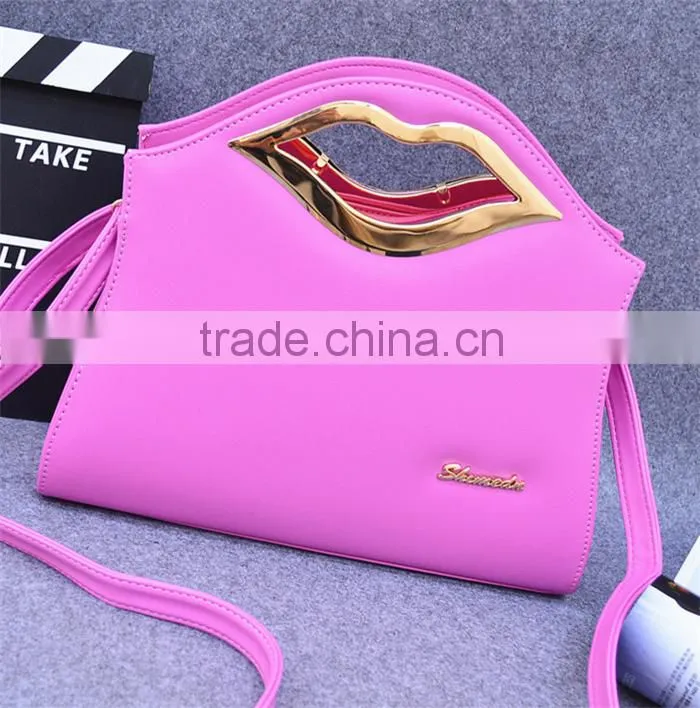 2016 new fashion lips handbags Shoulder Messenger Bag
