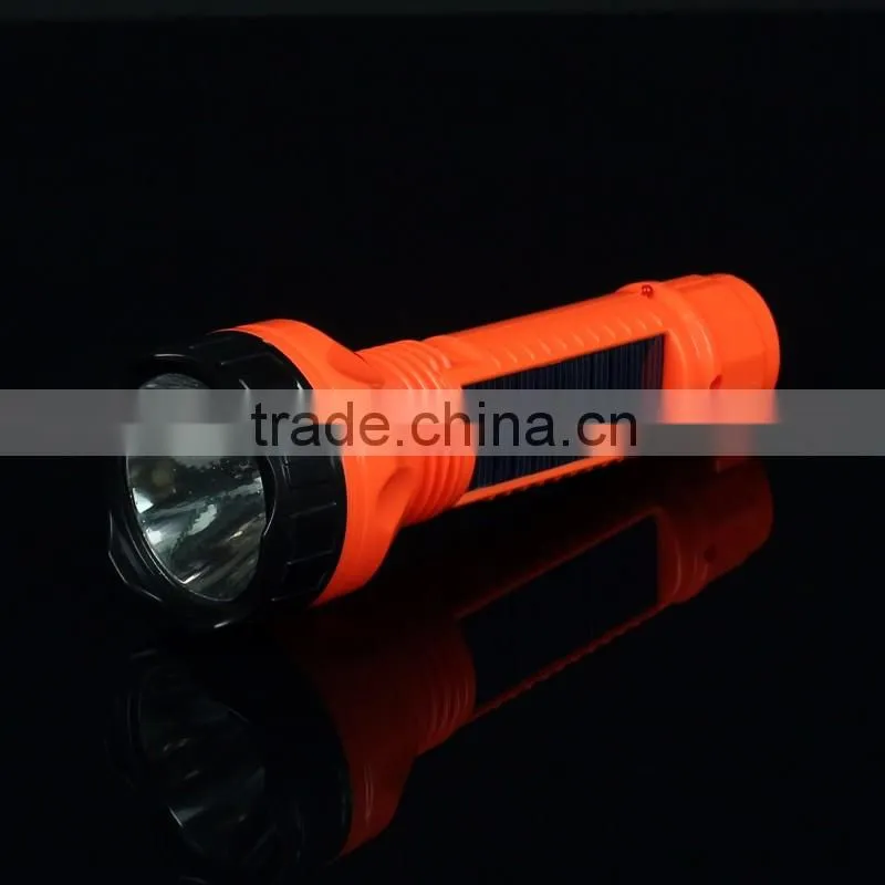 2016 Solar Led Torch Flashlight Electronic Plastic Powerful WIth inside Power