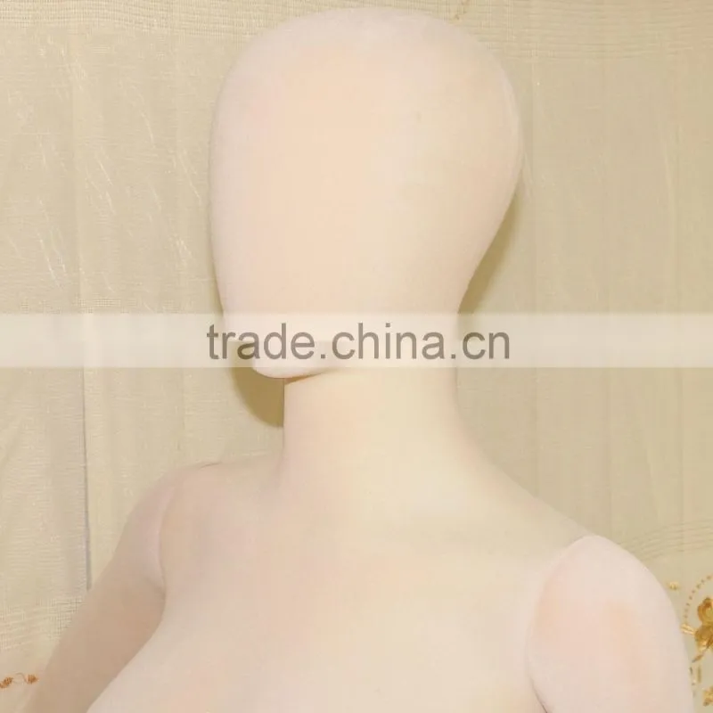 Sexy velvet covered full body plastic female mannequins