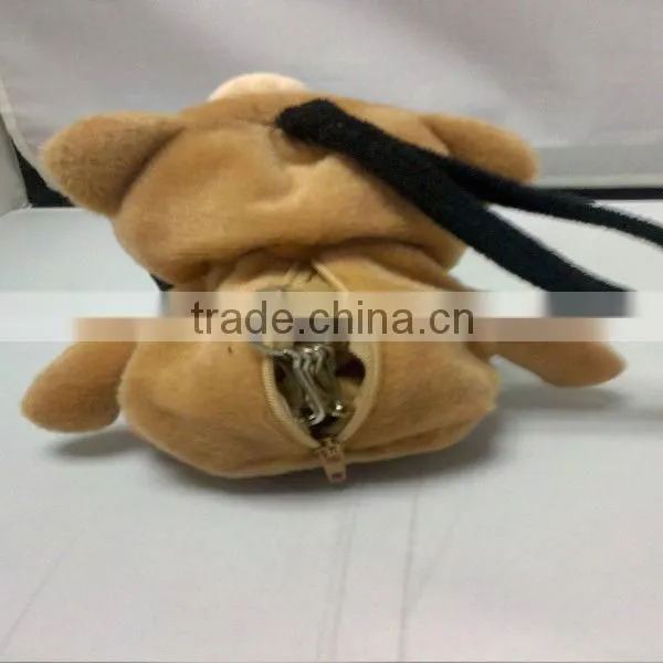 3D Face Transformation Unstuffed Animal Plush Key Bag For Kids