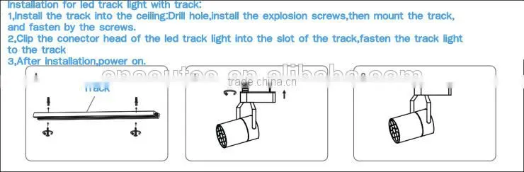 2/3/4-lines COB LED Track Light 30W Factory sell directly good price for LED track Light