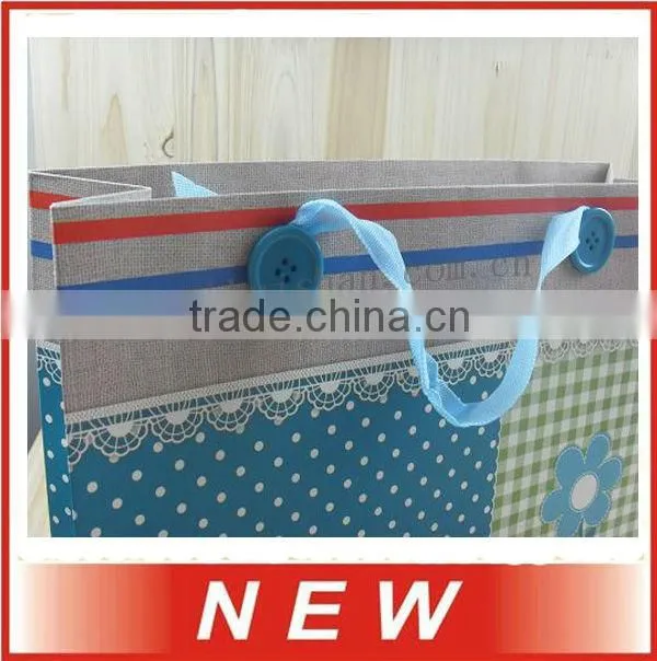 210g Insert buckle white paperboard paper bag,gift packing bag