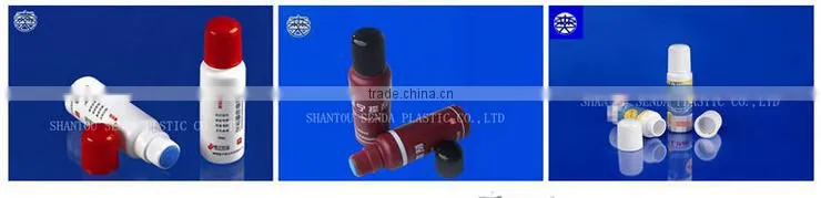 OEM easy open cap bottle with top sponge bottle liquid 50ml plastic bottle label