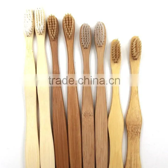 Top quality 100% Biodegradable Environmental Charcoal Bamboo Toothbrush natural bamboo handle hotel bamboo toothbrush