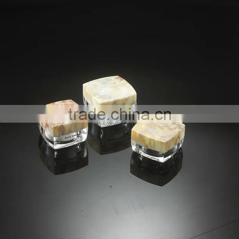 square acrylic cosmetic jars