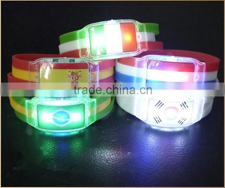 World Cup Promotional Flag Led Light Bracelet