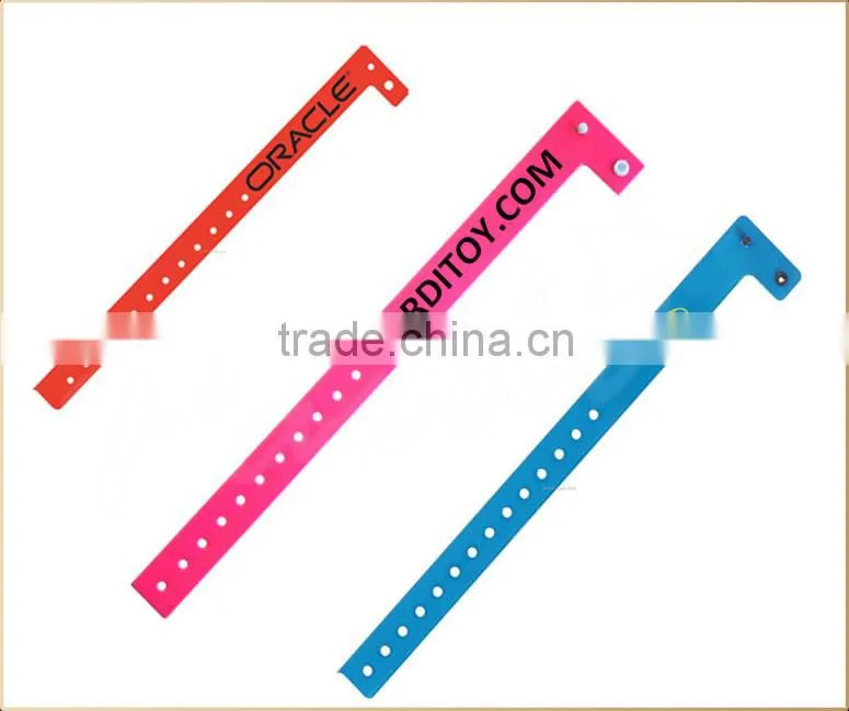 High quality eco-friendly L shape vinyl paper bracelet wristbands