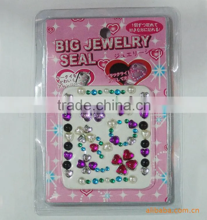 mobile phone bling crystal diamond sticker rhinestone acrylic sticker multi-style/acrylic sticker