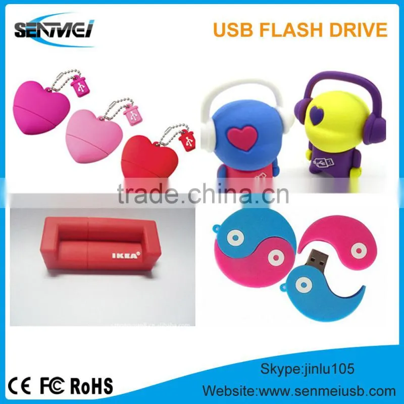 Made in China cartoon character usb flash drive, custom usb flash drive, cheap usb flash drive