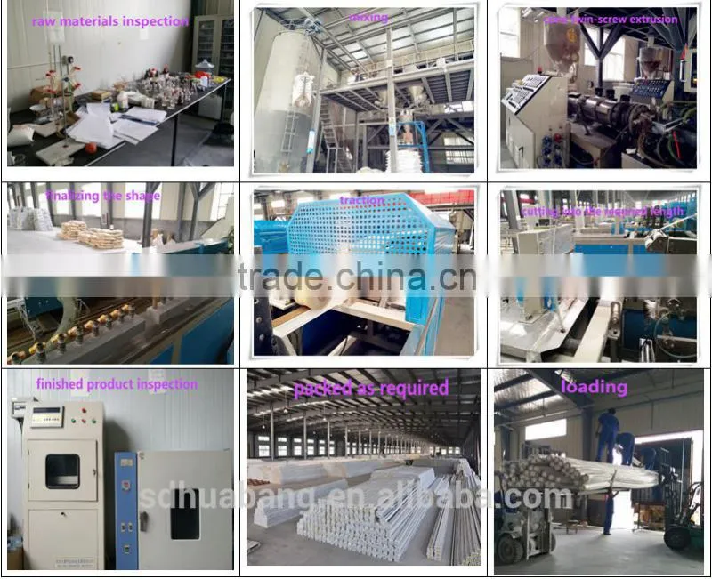 UPVC profile, PVC window profile for door & window, UV coating (blue white) PVC window profile