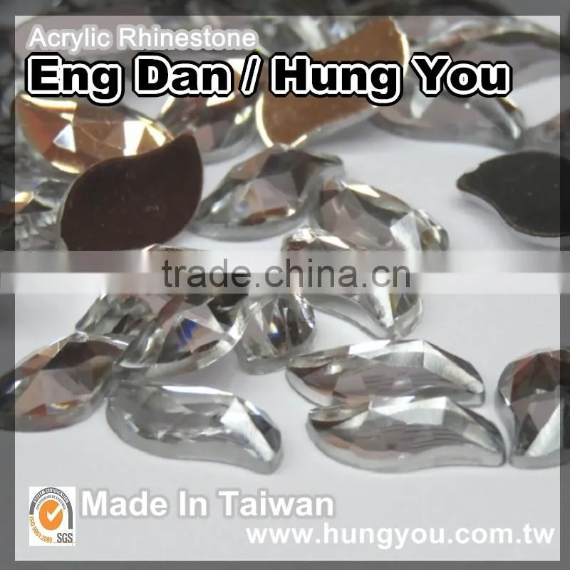Machine Cut Oval Shape Sew On Acrylic Rhinestones
