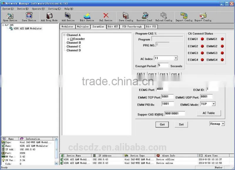SC-4174 DVB-C Modulator with Scrambling Muxing / dvb-c modulator / catv modulator