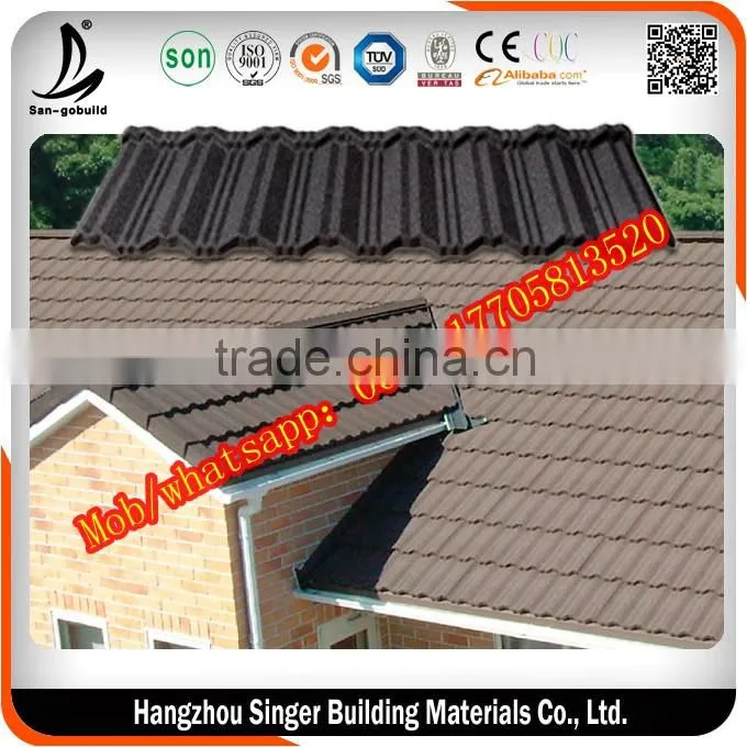 Stone Coated Metal Roofing Tile And Roof Gutter Factory