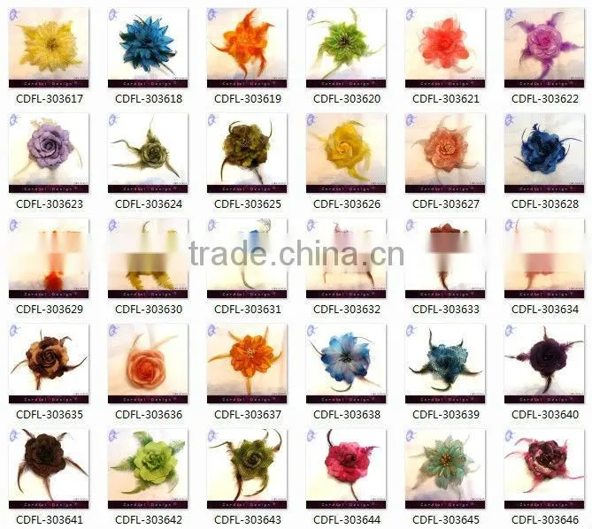2013 flower clip, artificial flower hair clip, fashion style