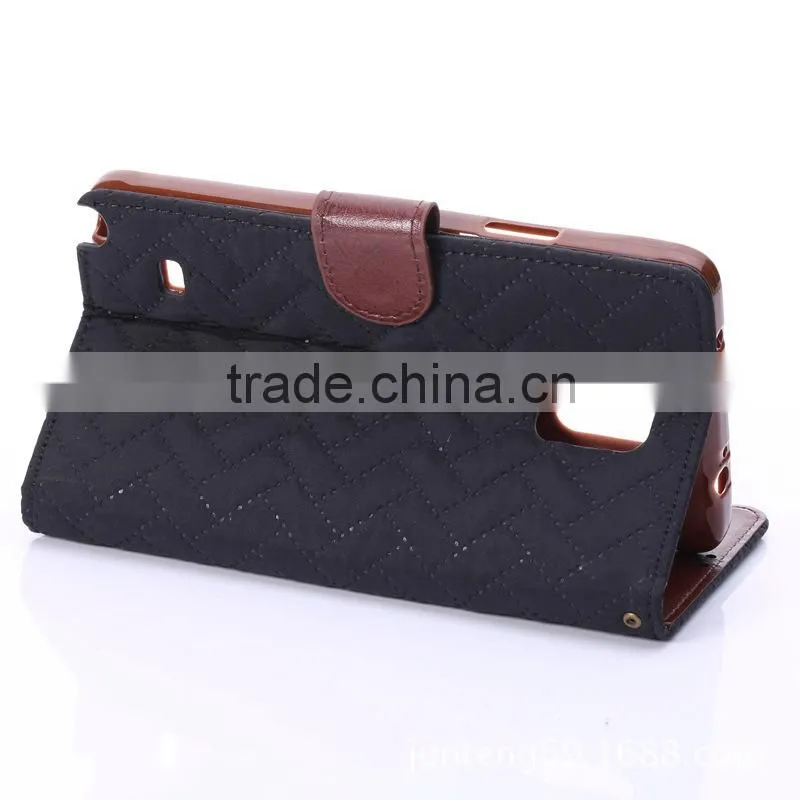 New style leather case cover, For samsung galaxy note 4 flip leather case cover D0158