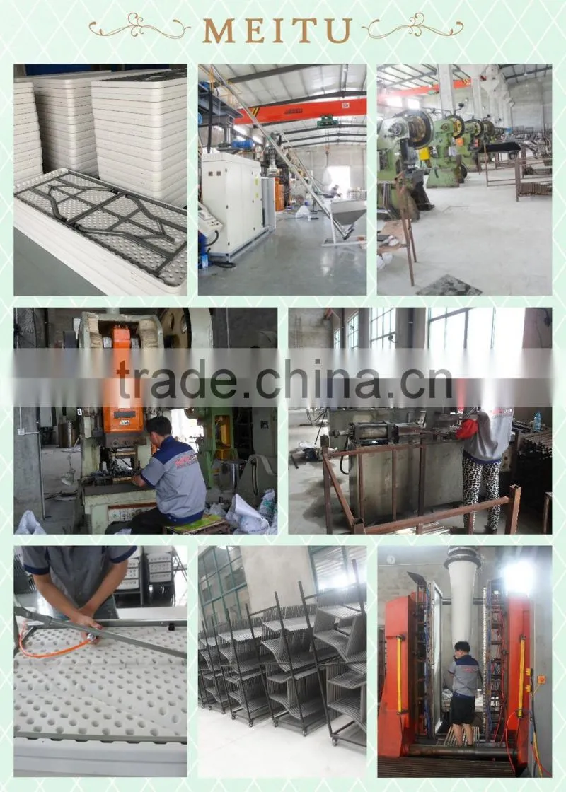 4ft popular outodoor furniture folding round plastic table for events use at factory price