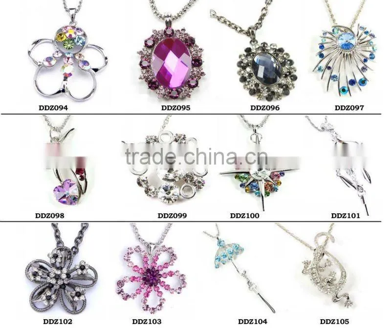 2012 Fashion Imitation Jewelry Blue Rhinestone Crystal Necklace,Rhinestone Necklace