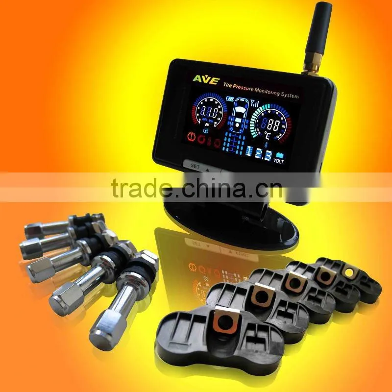DIY TPMS: AVE Color LCD DIY Wireless TPMS for Car+Trailer/ Motorhome/ Camper, Tire Pressure Monitoring System