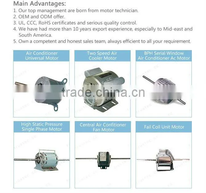 Electric dc resign packed fan motor