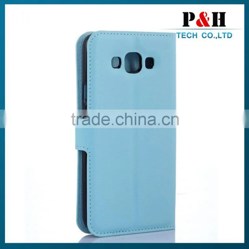 Hot New Products 2015 Stand Wallet Leather Case For Samsung Galaxy E7
