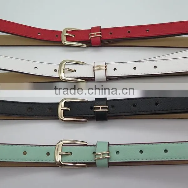 Fashionable Colorful Skinny Belts for Women in Wholesale