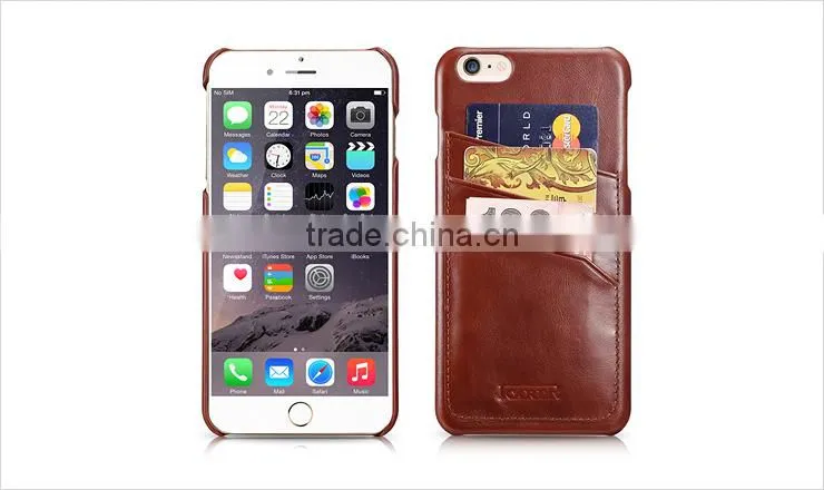 Genuine Leather Case For iPhone 6 with Card Slot Back Cover